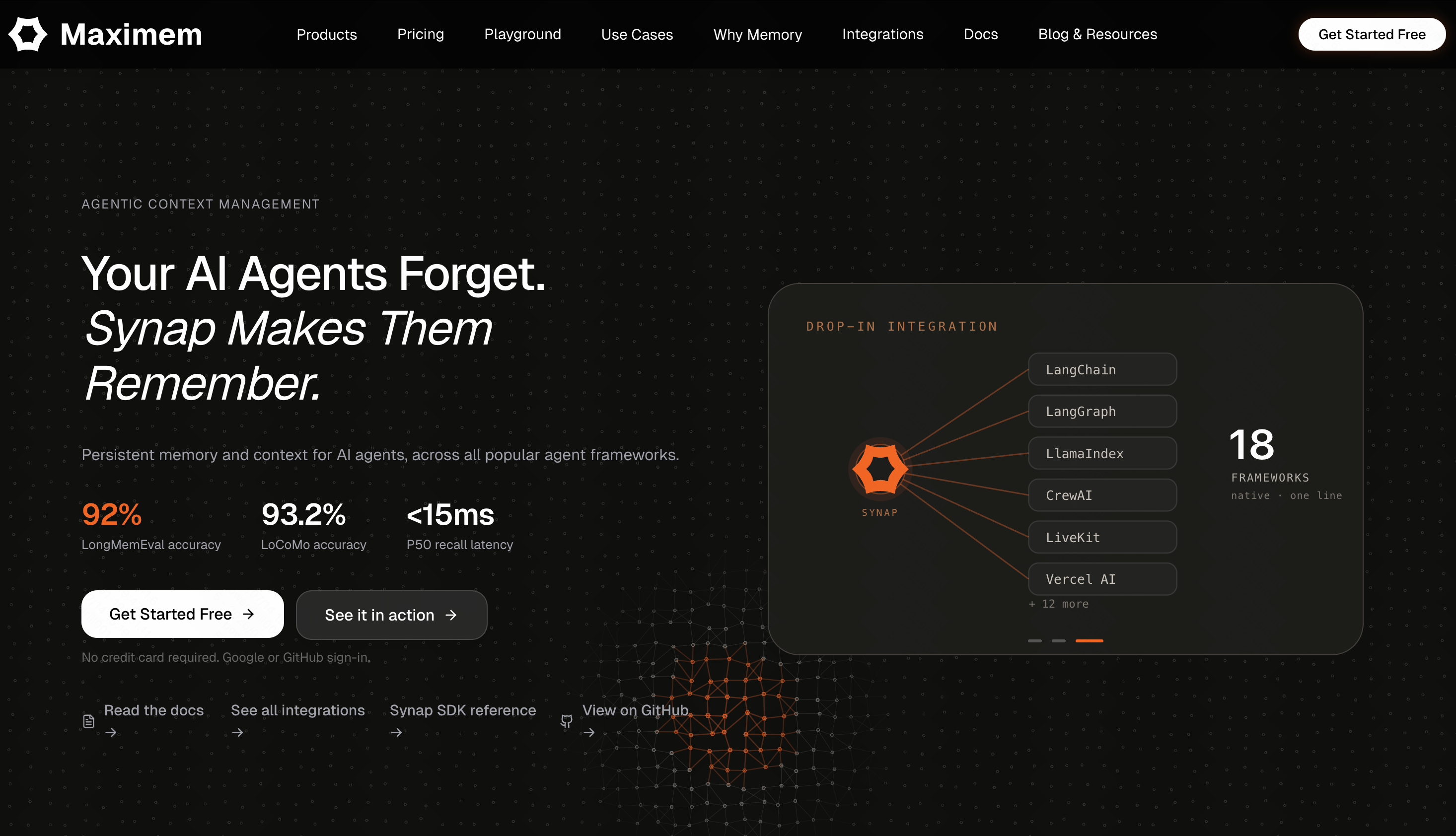 Maximem memory tool interface