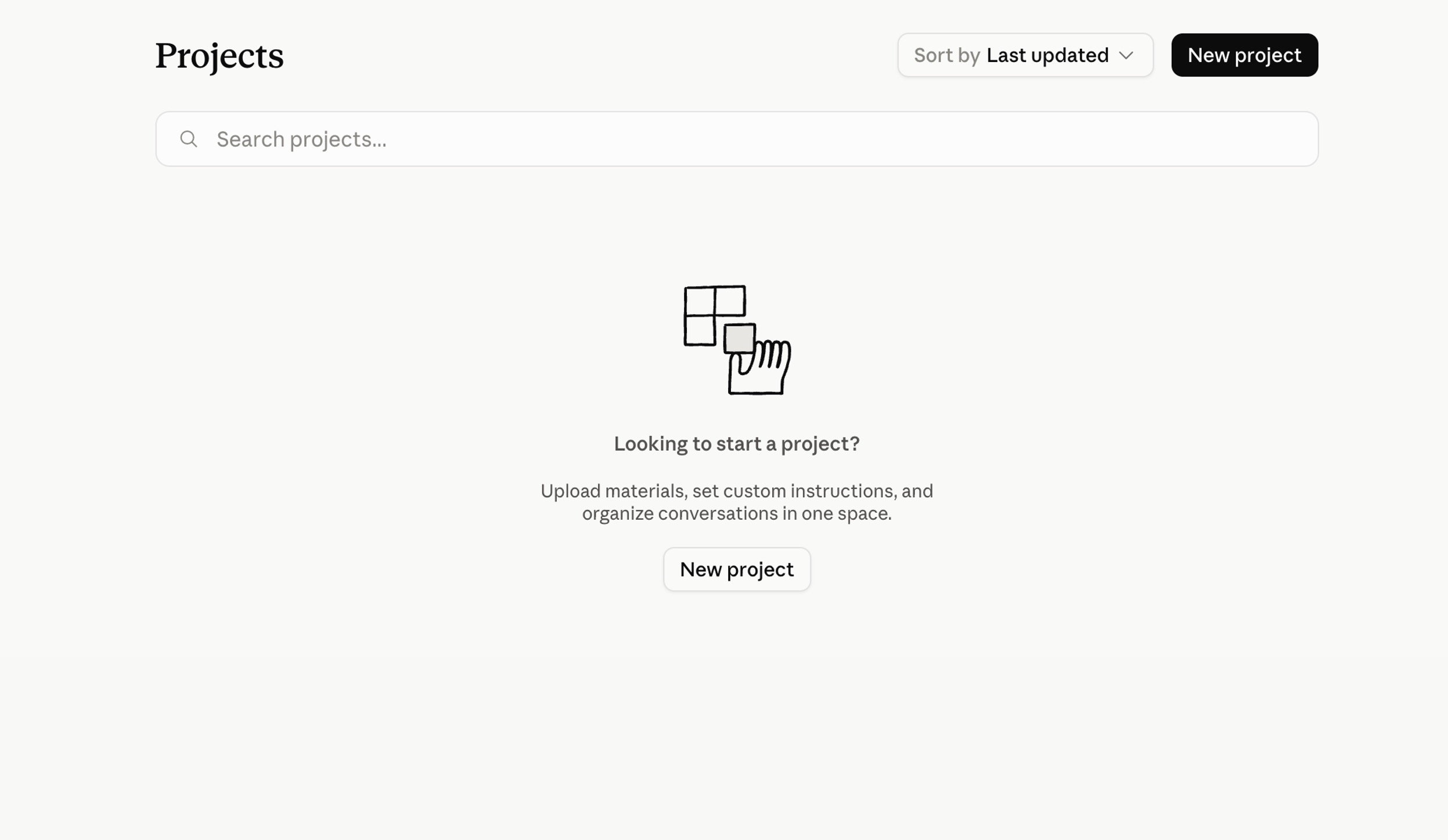 Claude Projects memory tool interface