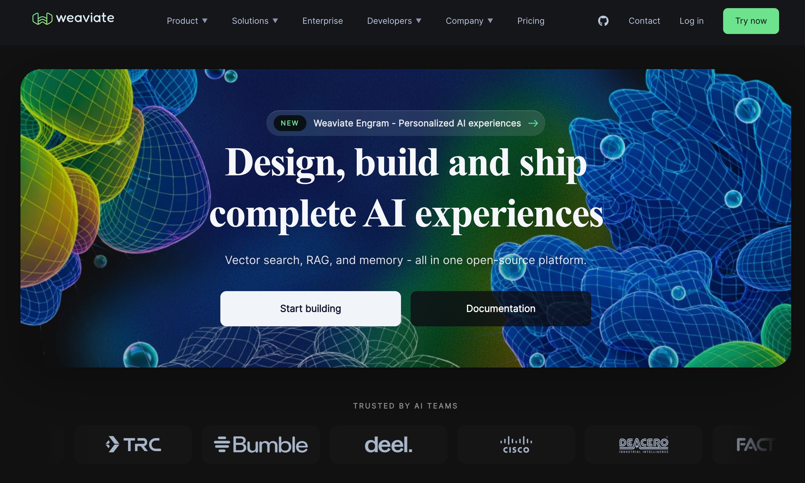 Weaviate open-source vector search, RAG and memory platform