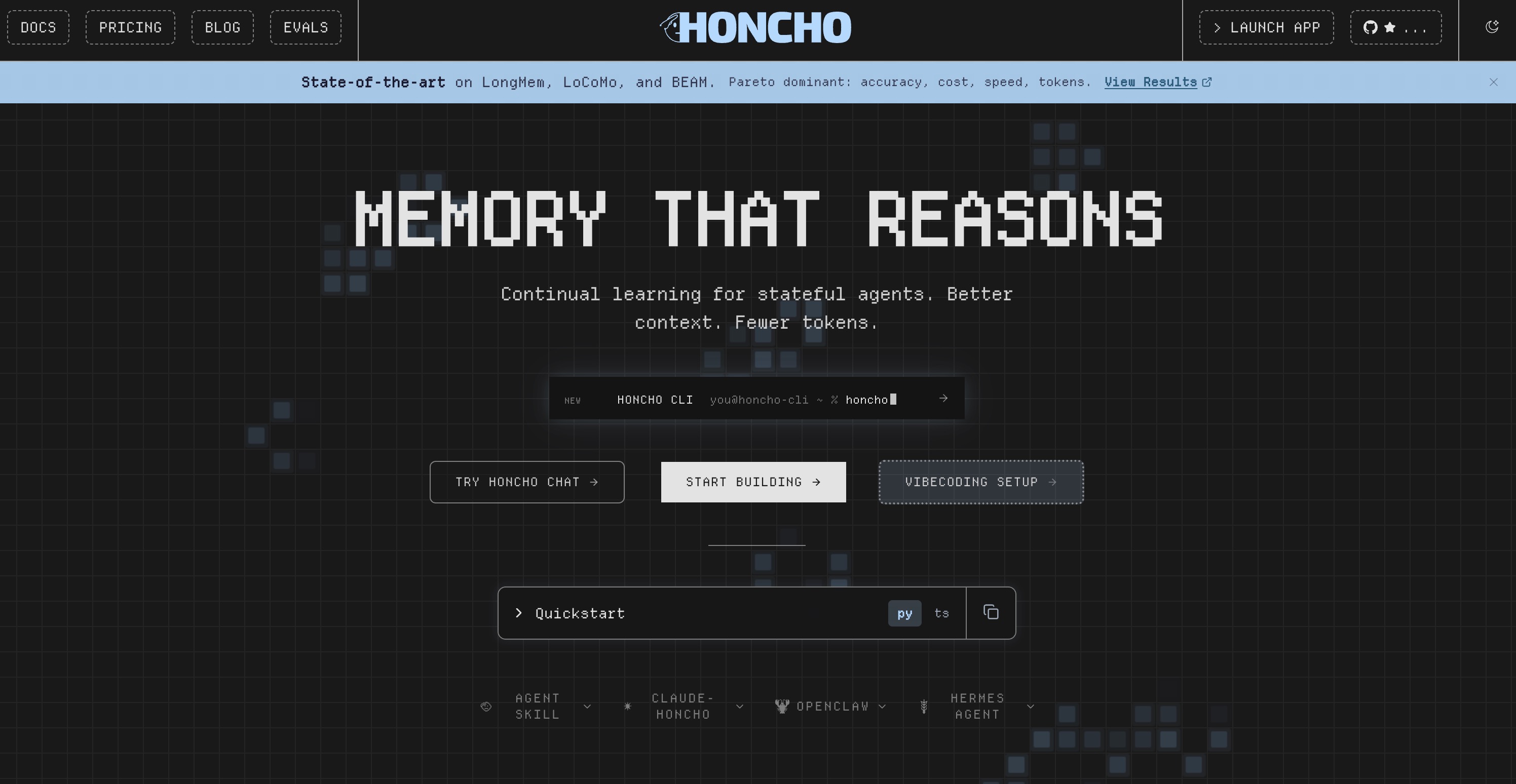 Honcho personalization and user-profiling memory engine