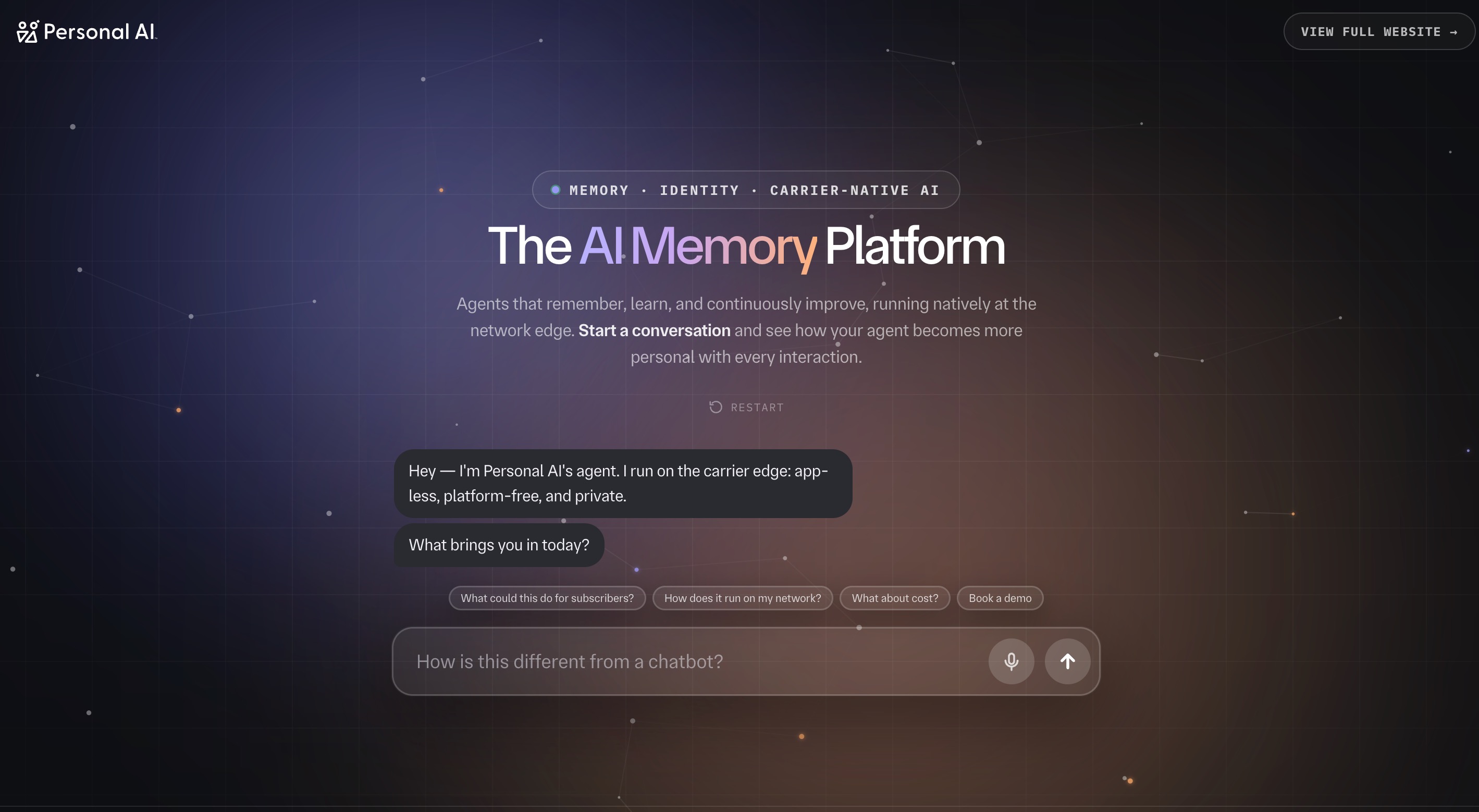 Personal AI digital twin platform with continuous learning