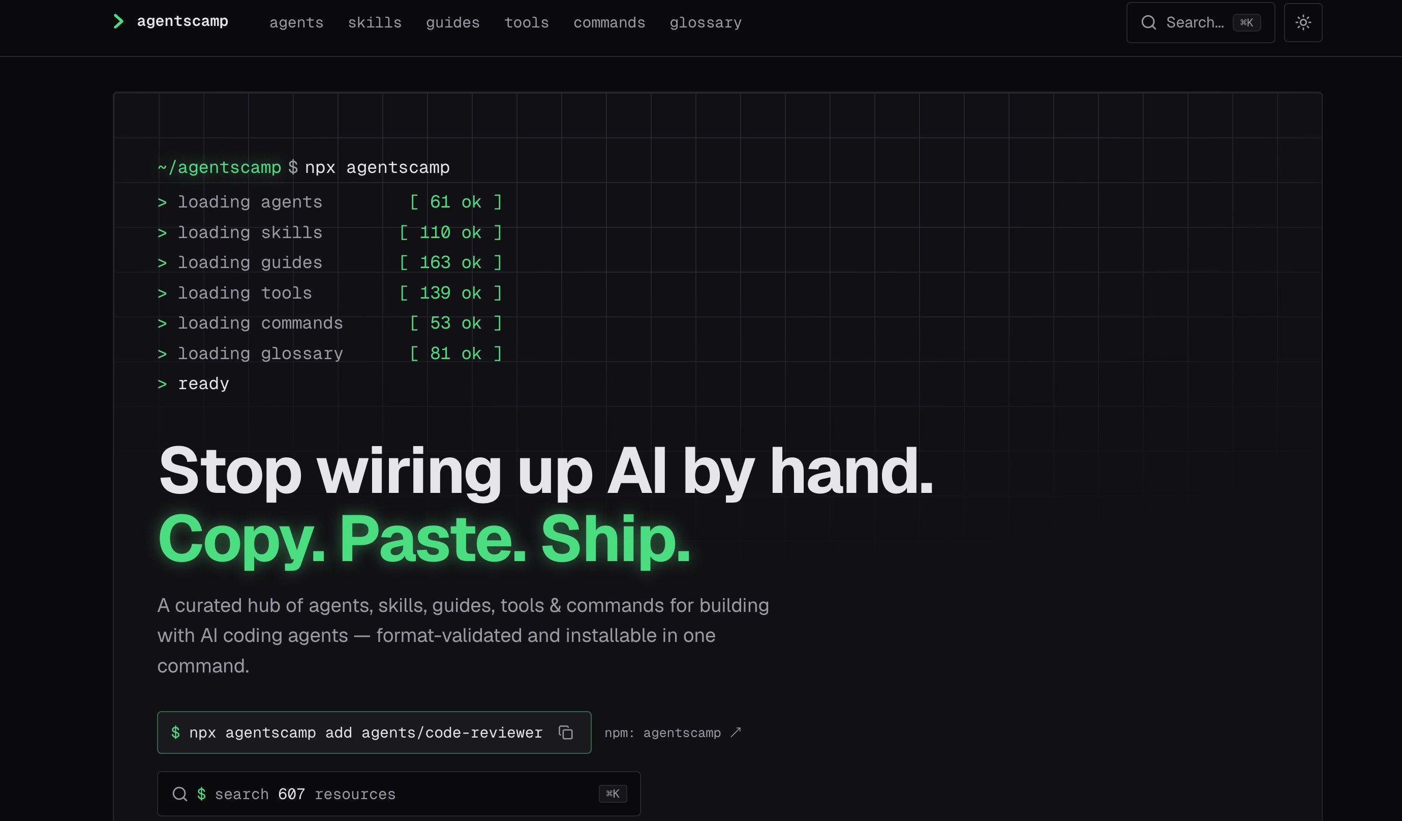 Agentscamp curated agent and SKILL.md hub for procedural memory