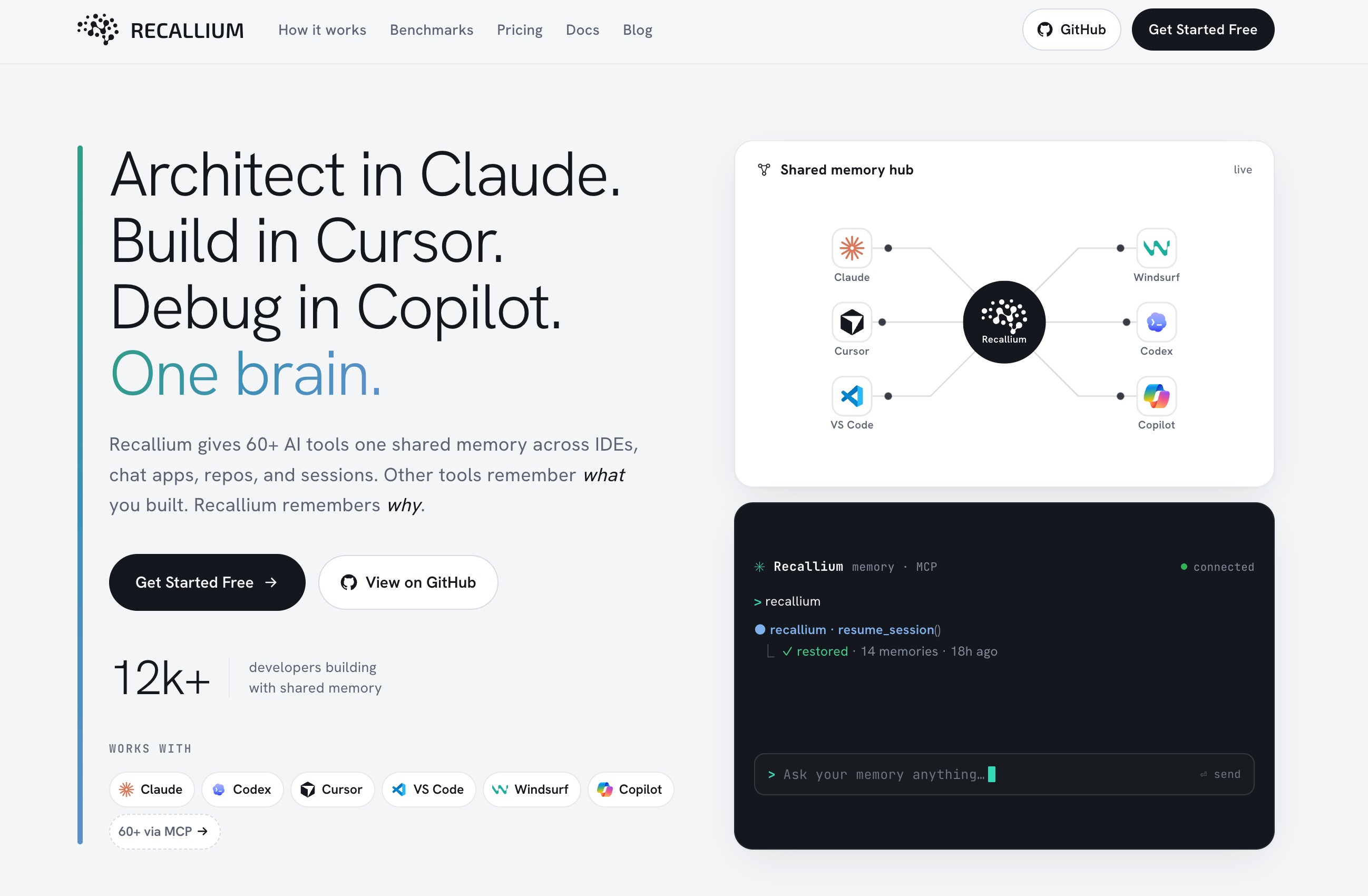 Recallium.ai local-first MCP memory for coding agents