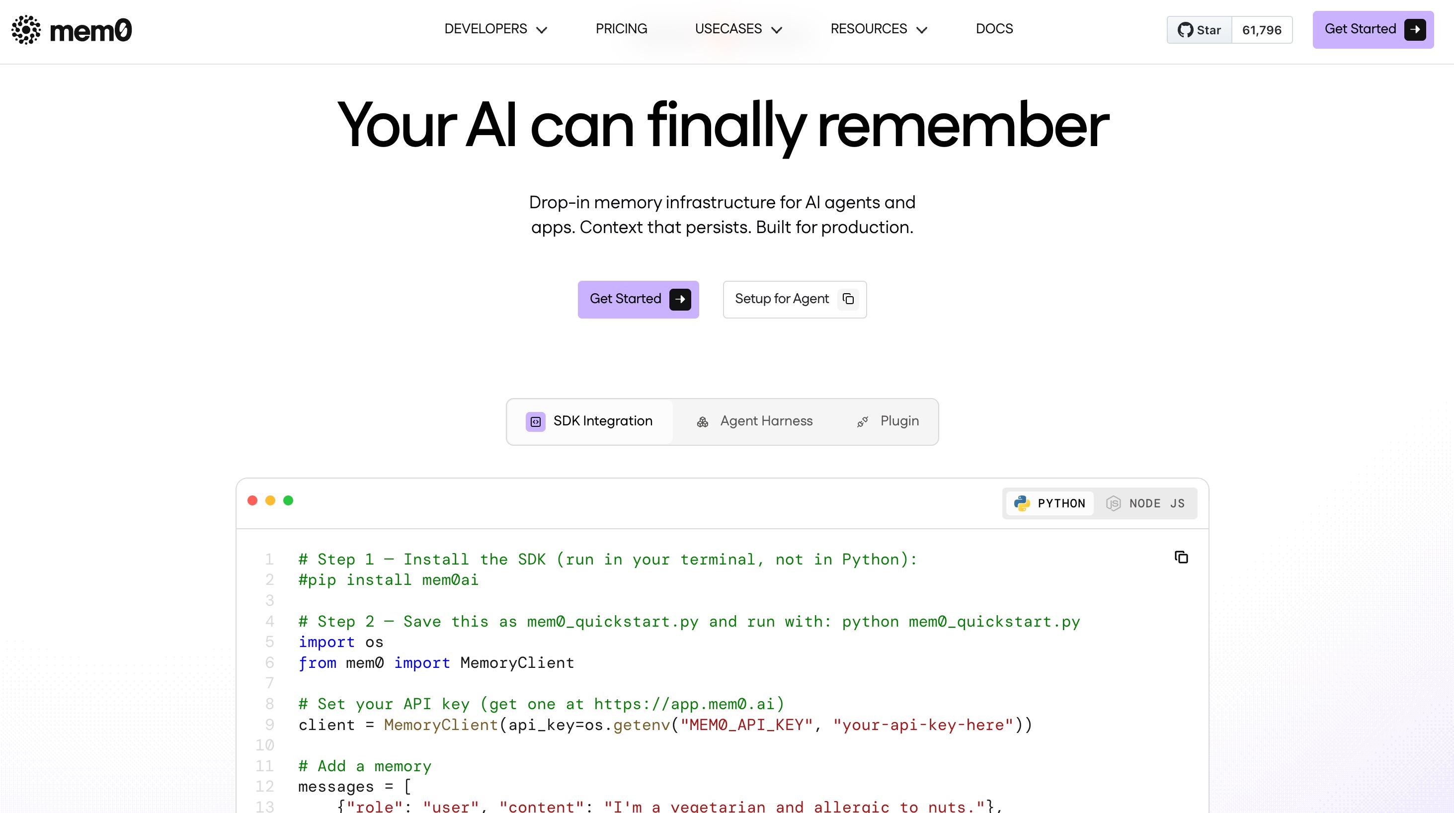 Mem0 personalized memory profiles for Gemini