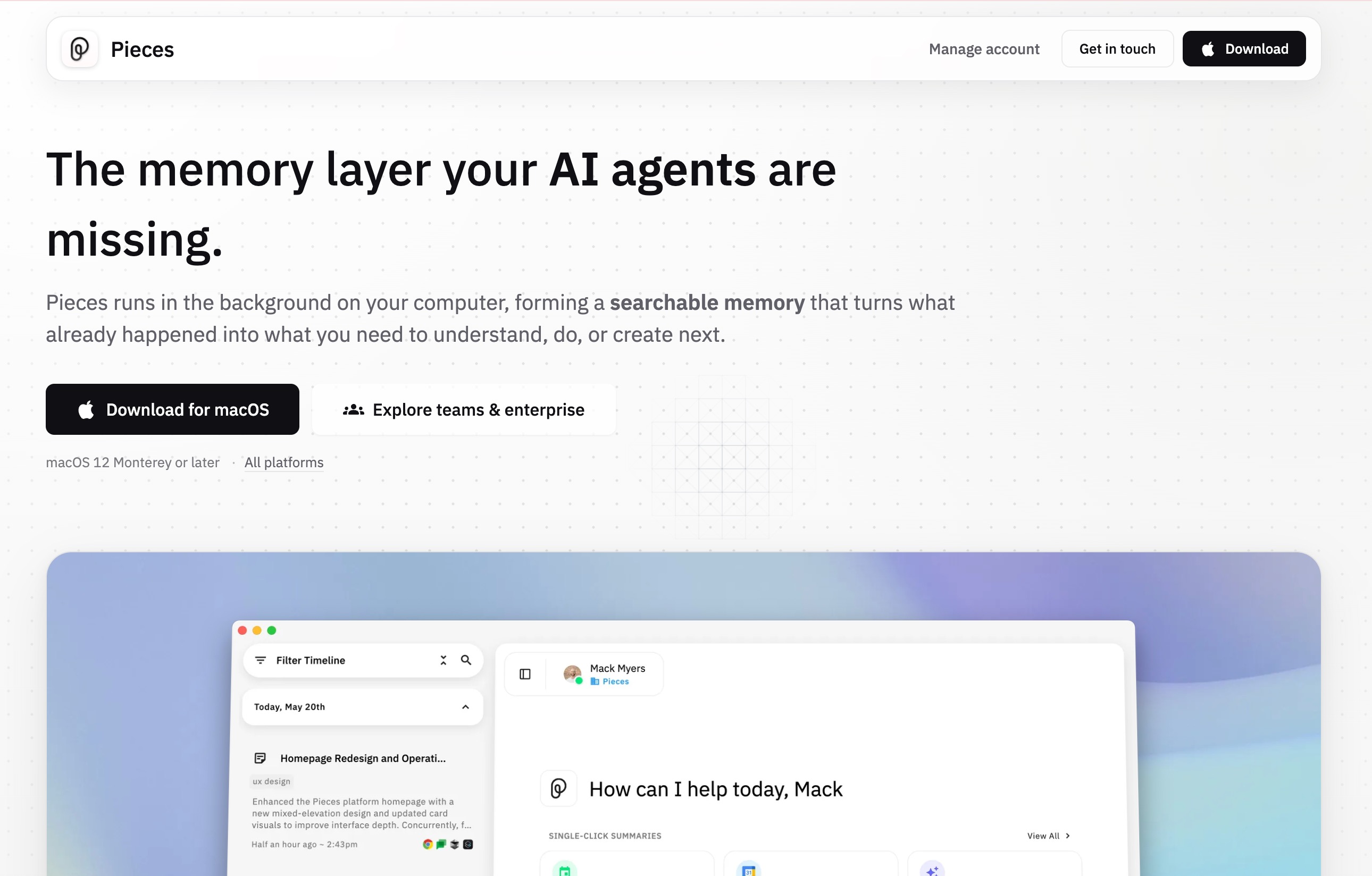 Pieces on-device snippet memory for developers using Gemini